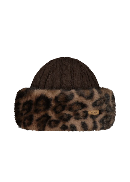 Barts Fur Cable Bandhat in Print Brown