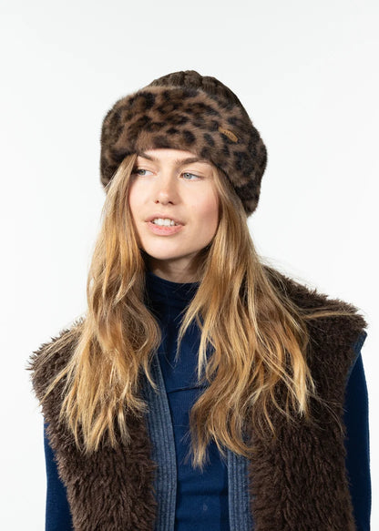 Barts Fur Cable Bandhat in Print Brown