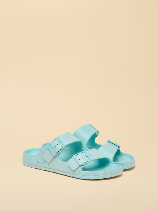 Joules Sunseeker Light Blue EVA Double Buckle Sliders