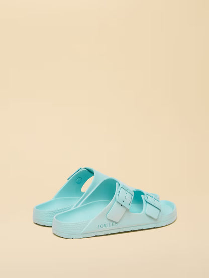 Joules Sunseeker Light Blue EVA Double Buckle Sliders