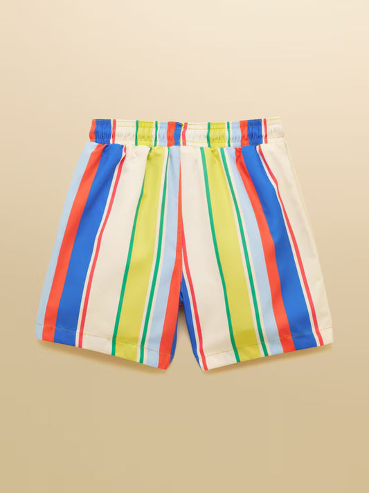 Joules Boys' Ocean Multi Stripe Printed Swim Shorts