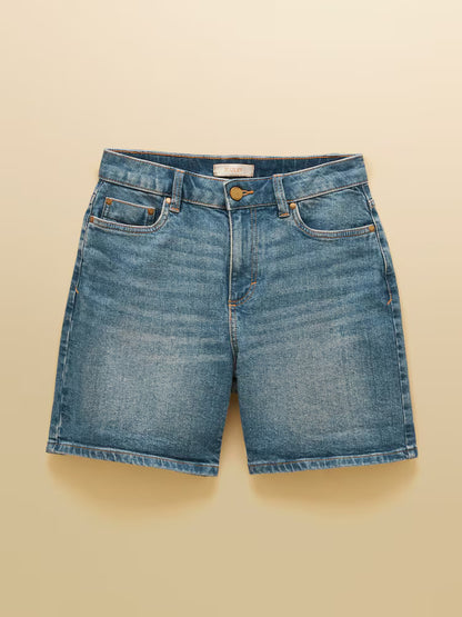 Joules Denim Shorts in Mid Indigo Blue