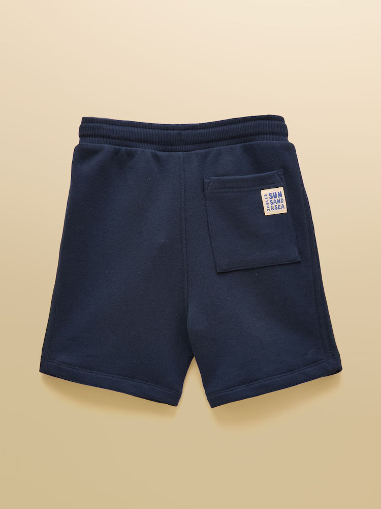 Joules Kids' Sundaze Navy Blue Loopback Sweat Shorts