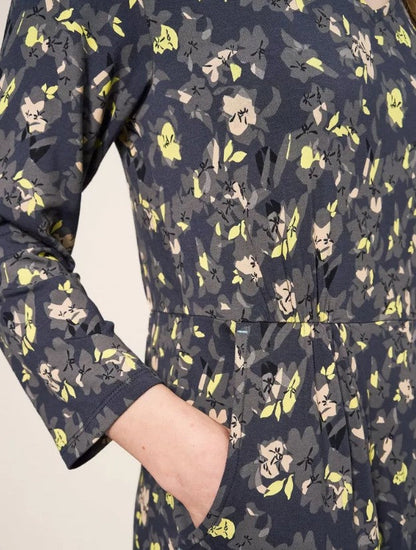 White Stuff Tallie Dress in Black Multi