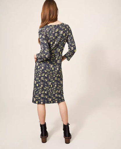 White Stuff Tallie Dress in Black Multi