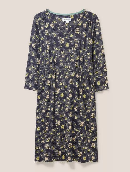 White Stuff Tallie Dress in Black Multi