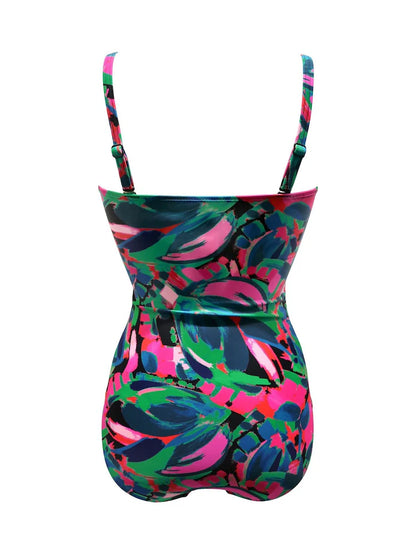 Pour Moi Black Chrome Santa Monica Removable Straps Tummy Control Swimsuit