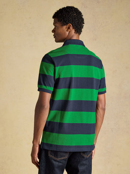Joules Woody Polo Shirt in Green & Navy