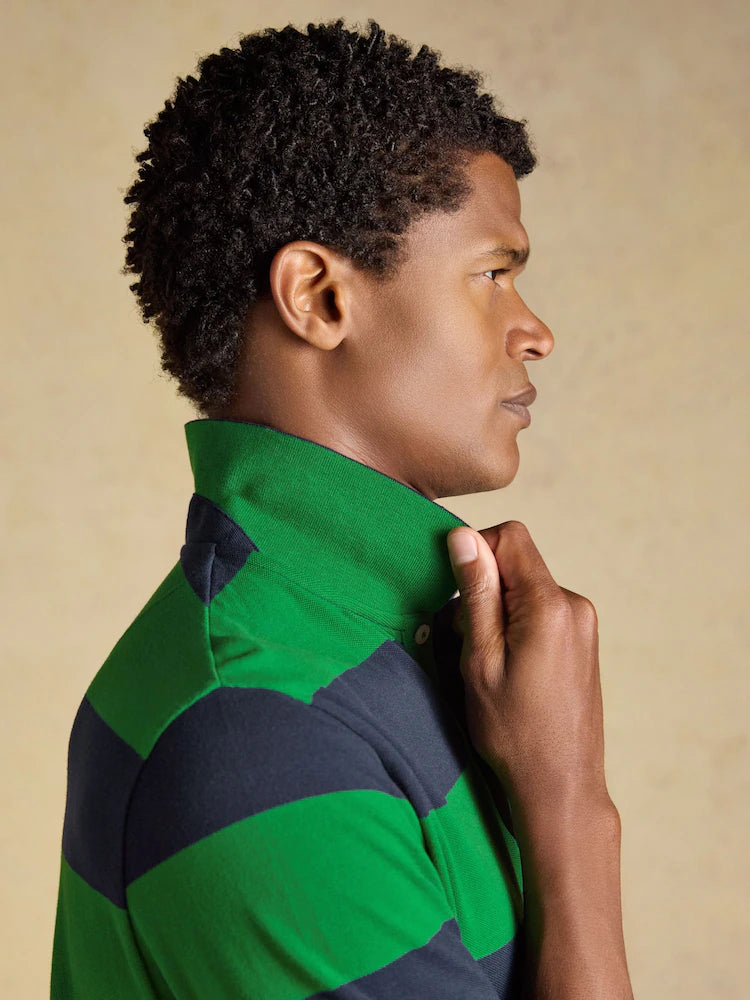 Joules Woody Polo Shirt in Green & Navy