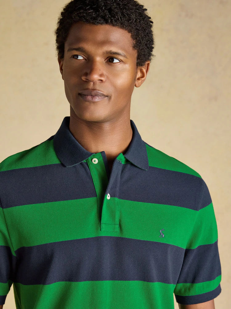 Joules Woody Polo Shirt in Green & Navy