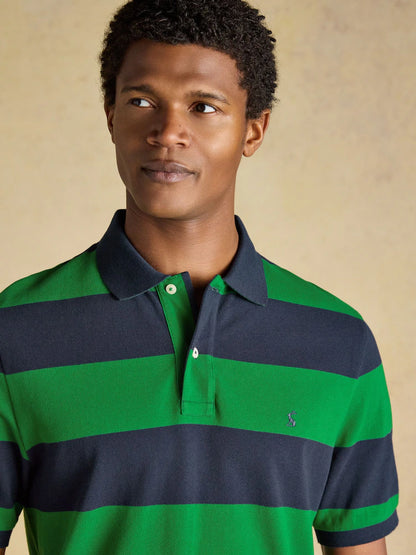 Joules Woody Polo Shirt in Green & Navy