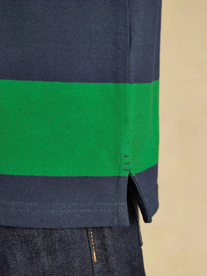 Joules Woody Polo Shirt in Green & Navy