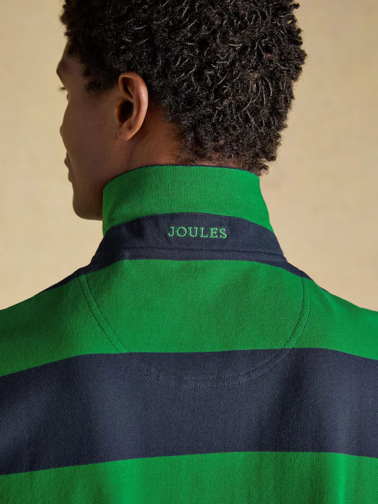 Joules Woody Polo Shirt in Green & Navy