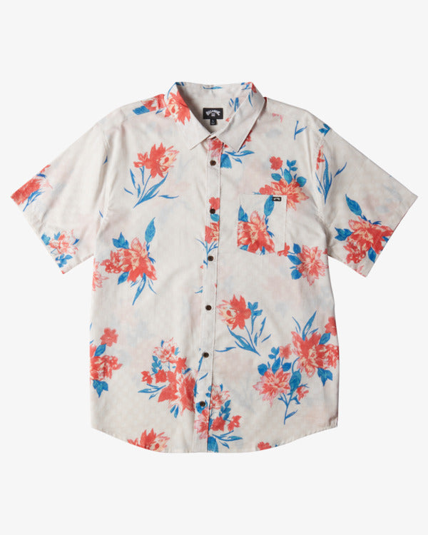 Billabong Sundays Short Sleeve Shirt in Fog