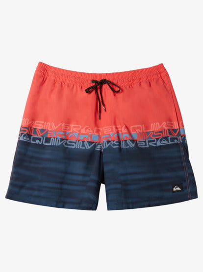 Quiksilver Everyday Wordblock Boys Swim Shorts in Cayenne