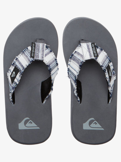 Quiksilver Monkey Abyss Boys Flip Flops in Grey 2