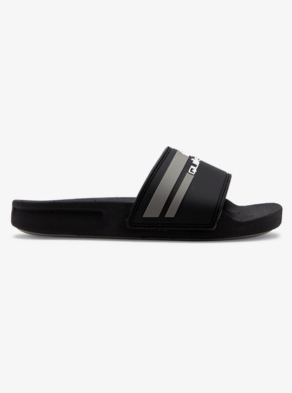 Quiksilver Rivi Slide Boys Sliders in Black/Grey/Black