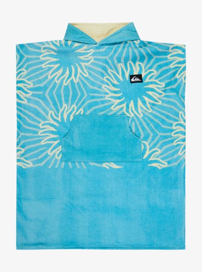 Quiksilver Hoody Towel - Surf Poncho in Aquas Ocean Mayhem