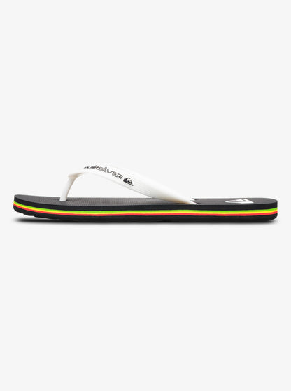 Quiksilver Molokai Core Flip Flops in Black Rasta