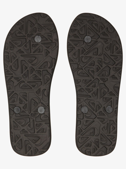 Quiksilver Molokai Art Flip Flops in Black/Brown/Green