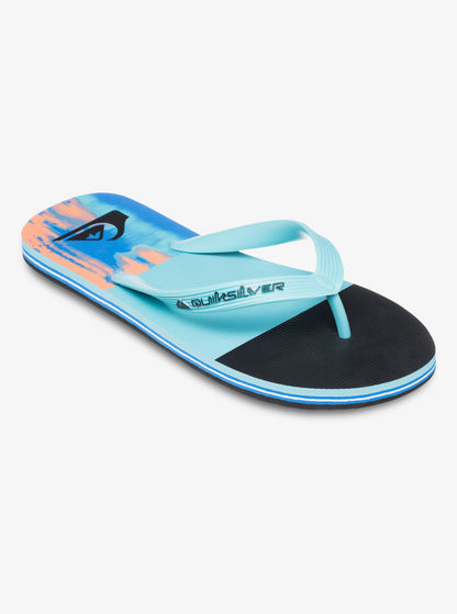 Quiksilver Molokai Stripe 25 Flip Flops in Nebulas Blue Boomfade