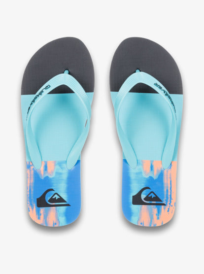 Quiksilver Molokai Stripe 25 Flip Flops in Nebulas Blue Boomfade