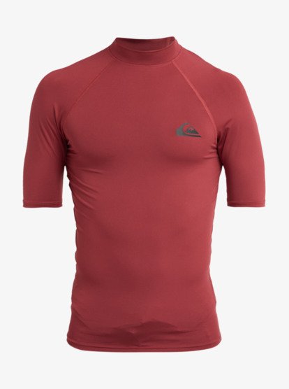 Quiksilver Everyday Rash Vest in Rust Red