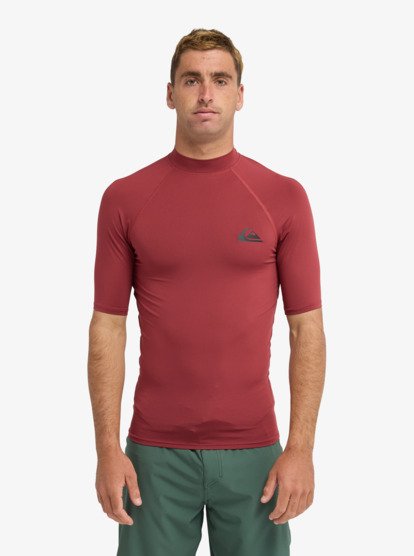 Quiksilver Everyday Rash Vest in Rust Red