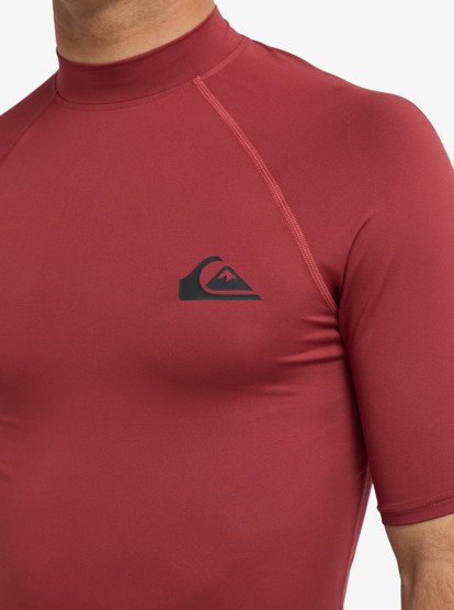 Quiksilver Everyday Rash Vest in Rust Red