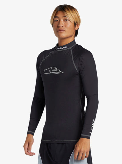 Quiksilver Mercury Long Sleeve UPF 50 Rash Vest in Black