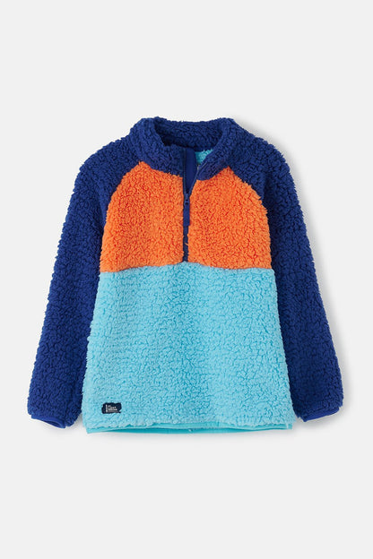 Lighthouse Caden Fleece in Blue Orange