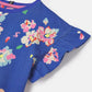 Joules Frillside Short Sleeved Top in Blue Floral