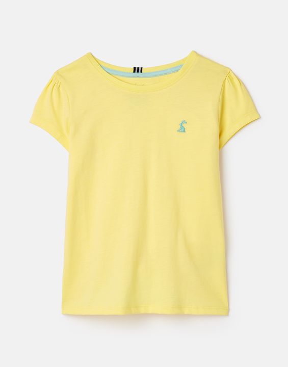 Joules Cassie Short Sleeve T-Shirt in Pale Yellow