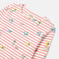 Joules Harbour Luxe Long Sleeved Top in White Ditsy