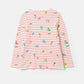 Joules Harbour Luxe Long Sleeved Top in White Ditsy