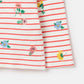 Joules Harbour Luxe Long Sleeved Top in White Ditsy