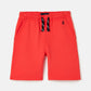 Joules Hapley Jogger Shorts in Red