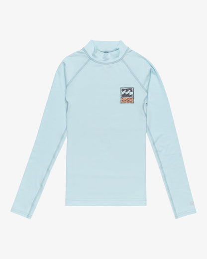 Billabong Double Fun Boys Long Sleeve Rash Vest in Coastal Fun