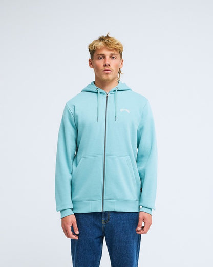 Billabong Arch Zip Through Hoodie in Blue Haze