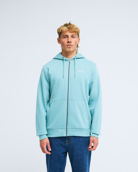 Billabong Arch Zip Through Hoodie in Blue Haze