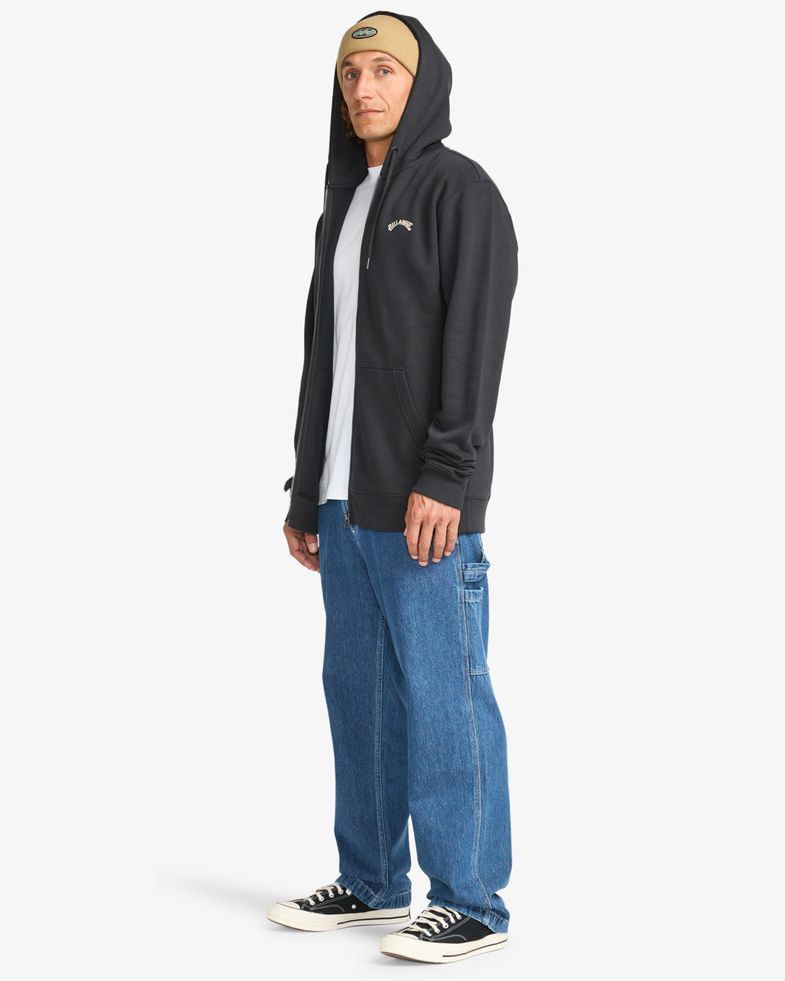 Billabong Arch Zip Hoodie in Black