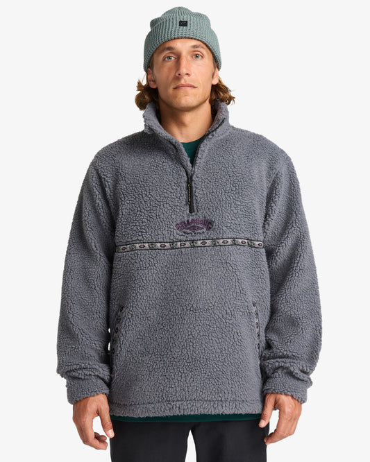 Billabong Boundary Tombstone - Half Zip Mock Neck Fleece for Men in Pewter
