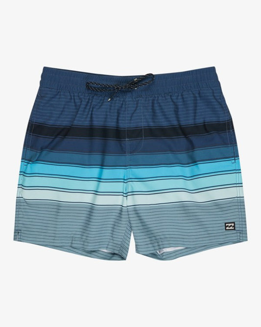 Billabong All Day Stripe Layback Swim Shorts in Navy