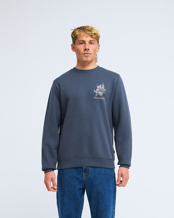 Billabong Foundation Sweatshirt in Ombre Blue