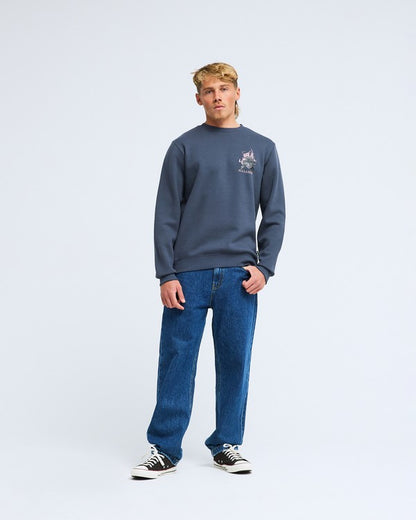 Billabong Foundation Sweatshirt in Ombre Blue