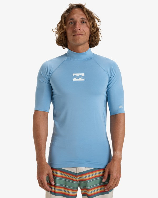 Billabong Waves All Day Rash Vest in Sky Blue