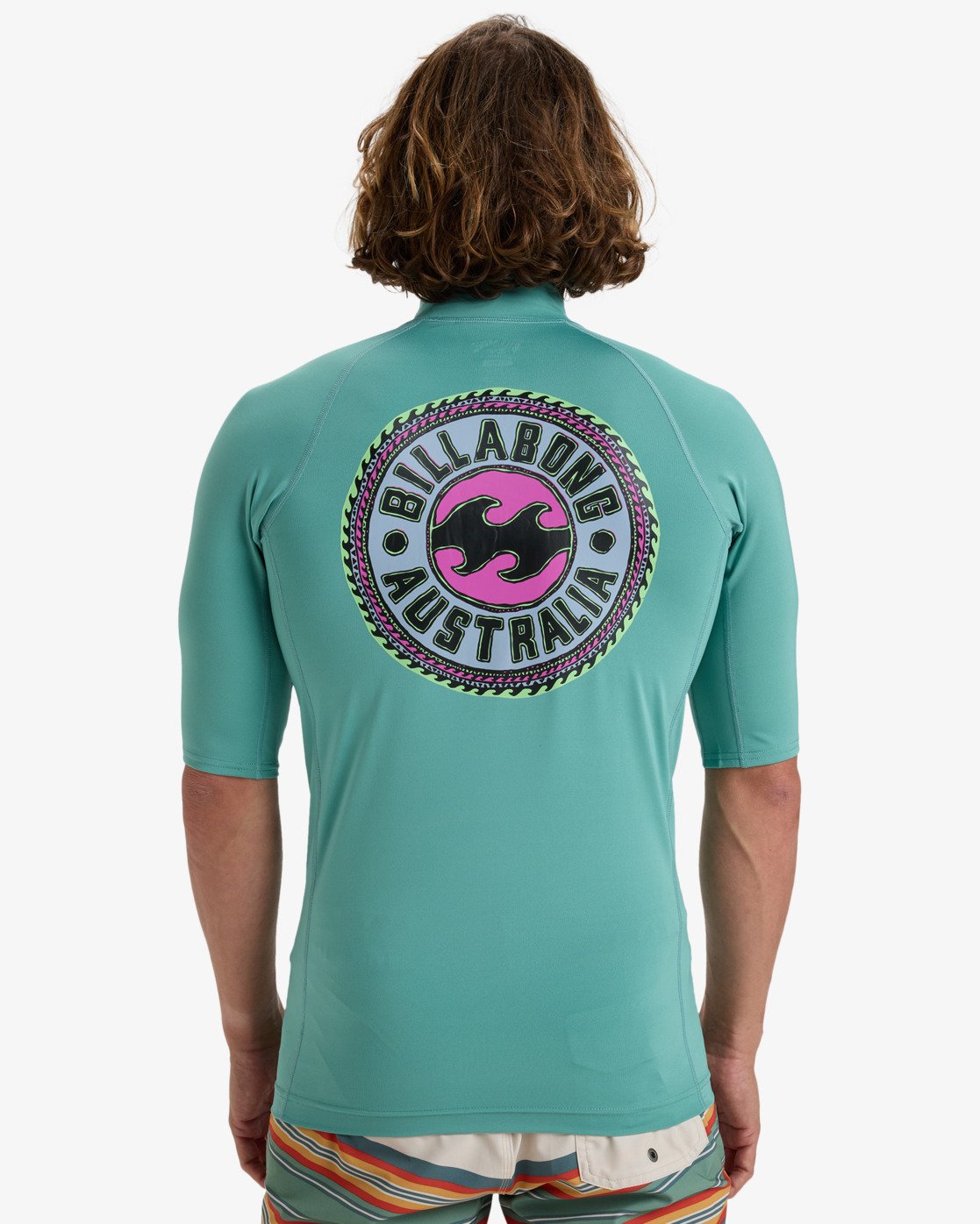 Billabong Know The Feeling Rash Vest in Dusty Teal