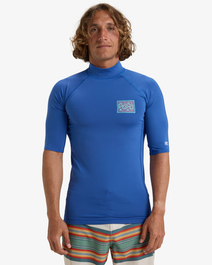 Billabong Know The Feeling Rash Vest in Blue Rinse