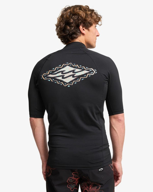Billabong Re-Issue Rash Vest in Black