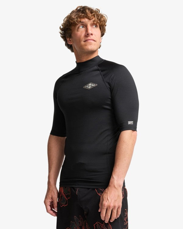 Billabong Re-Issue Rash Vest in Black
